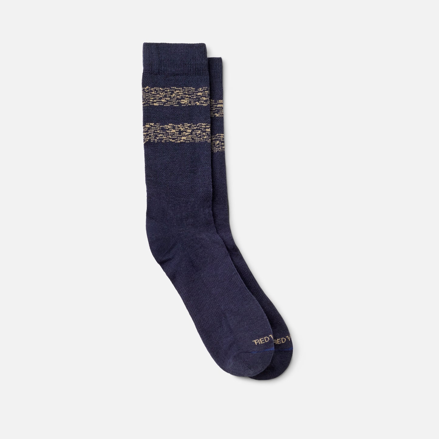 Chaussettes rayées en laine - Marine
