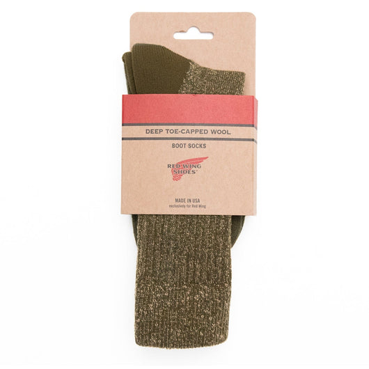 Chaussettes Deep Toe Capped Wool – Vert