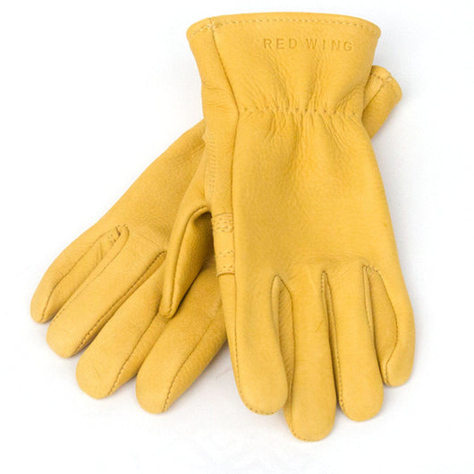 Unlined Glove in Yellow Buckskin Leather