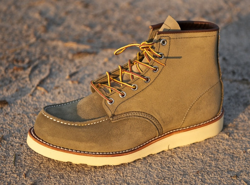 Back and better than ever; the Red Wing Shoes 8881 6'' Classic Moc Toe in Olive Mohave!