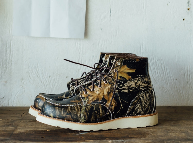 New release: the Red Wing Shoes 8884 Classic Moc Toe in Mossy Oak Camouflage!
