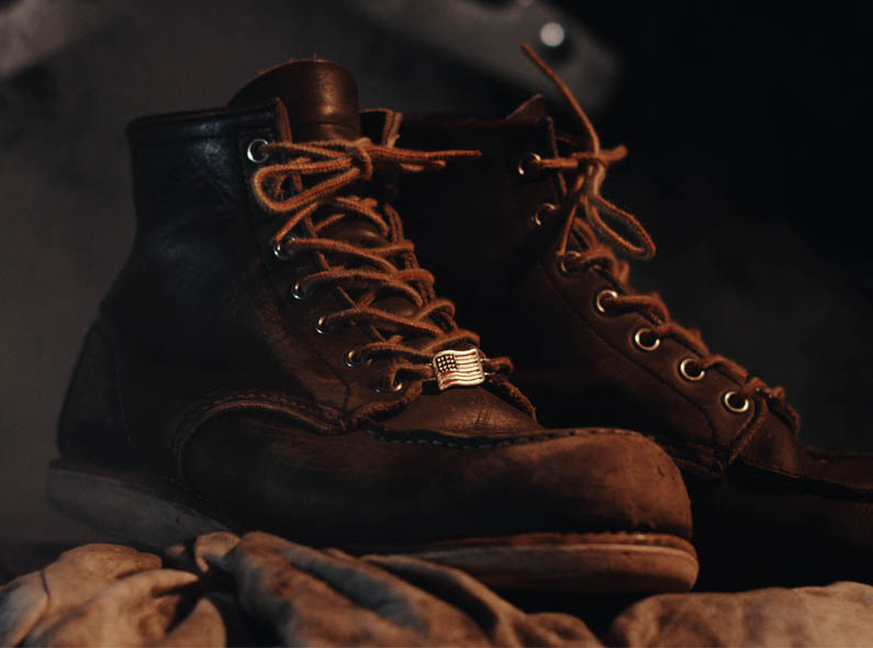 Roadside Repair Shop on Red Wing boots