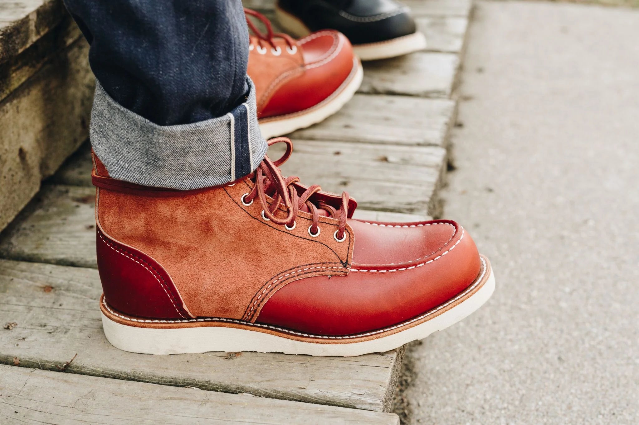 Red Wing Moc Toe Two Tone Release