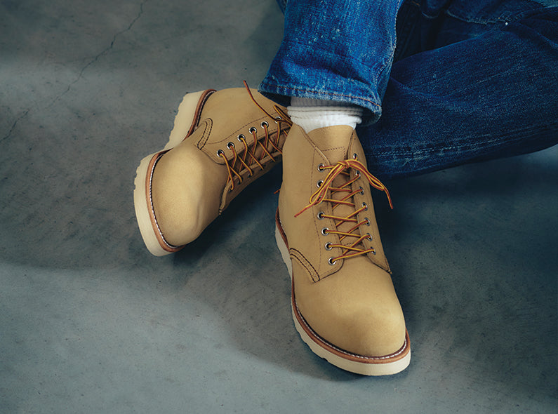 RED WING◆Nigel Cabourn/HARRIS TWEED/ブーツ/27.5cm/ブラウン/レザー/4618