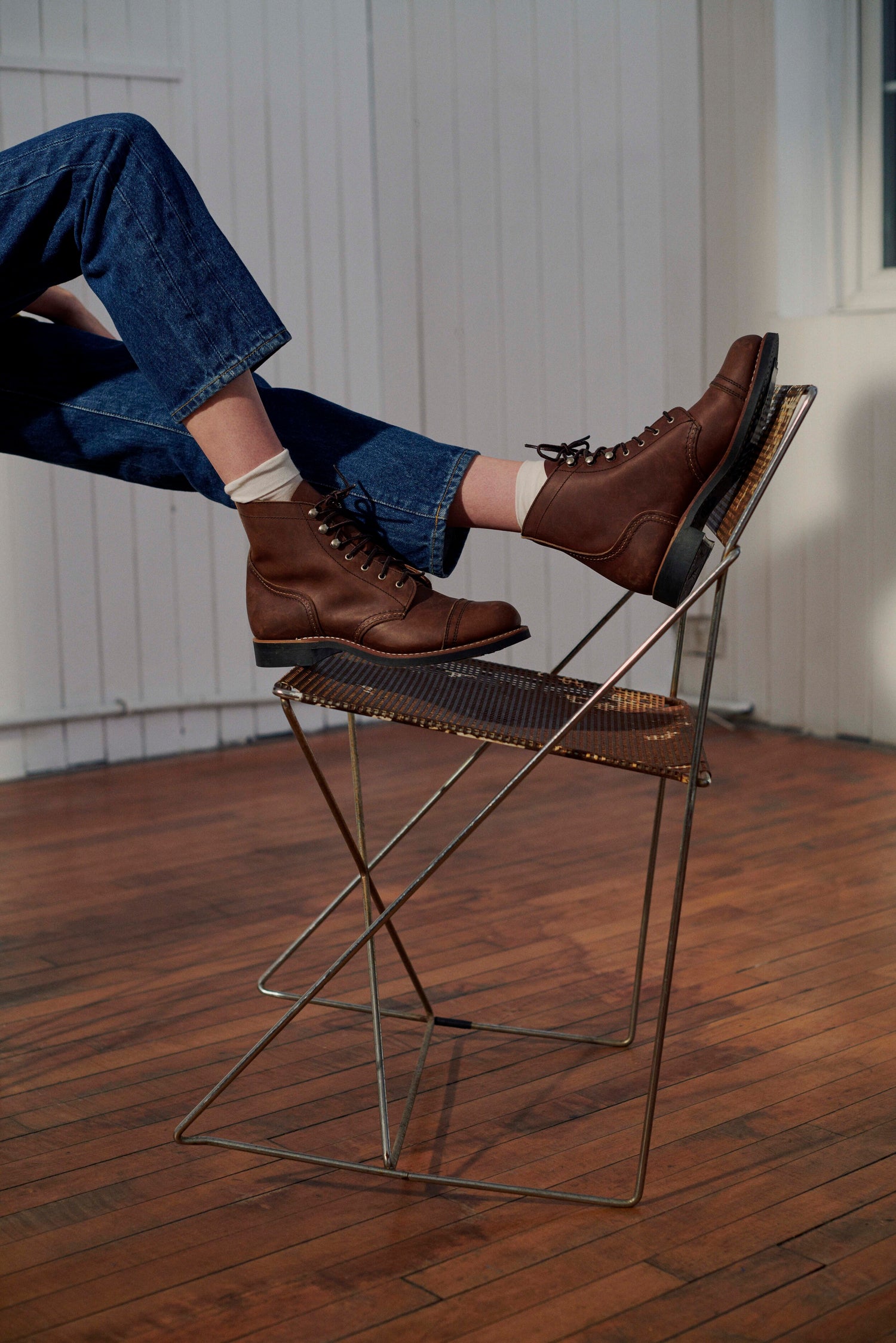 red wing iron ranger women on feet