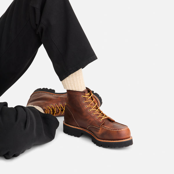 moc toe dress boots Men's Diplomat Boot In Brown 'Tobacco' Leather From weekday confidence to weekend ease 3498 Porter Moc Toe Copper