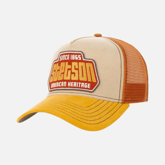Stetson American Heritage Yellow Corduroy Trucker Cap