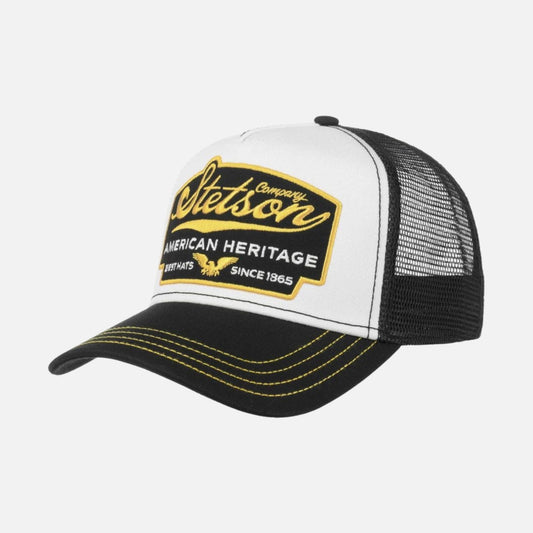 Stetson Trucker Patrol Two Black White Cap