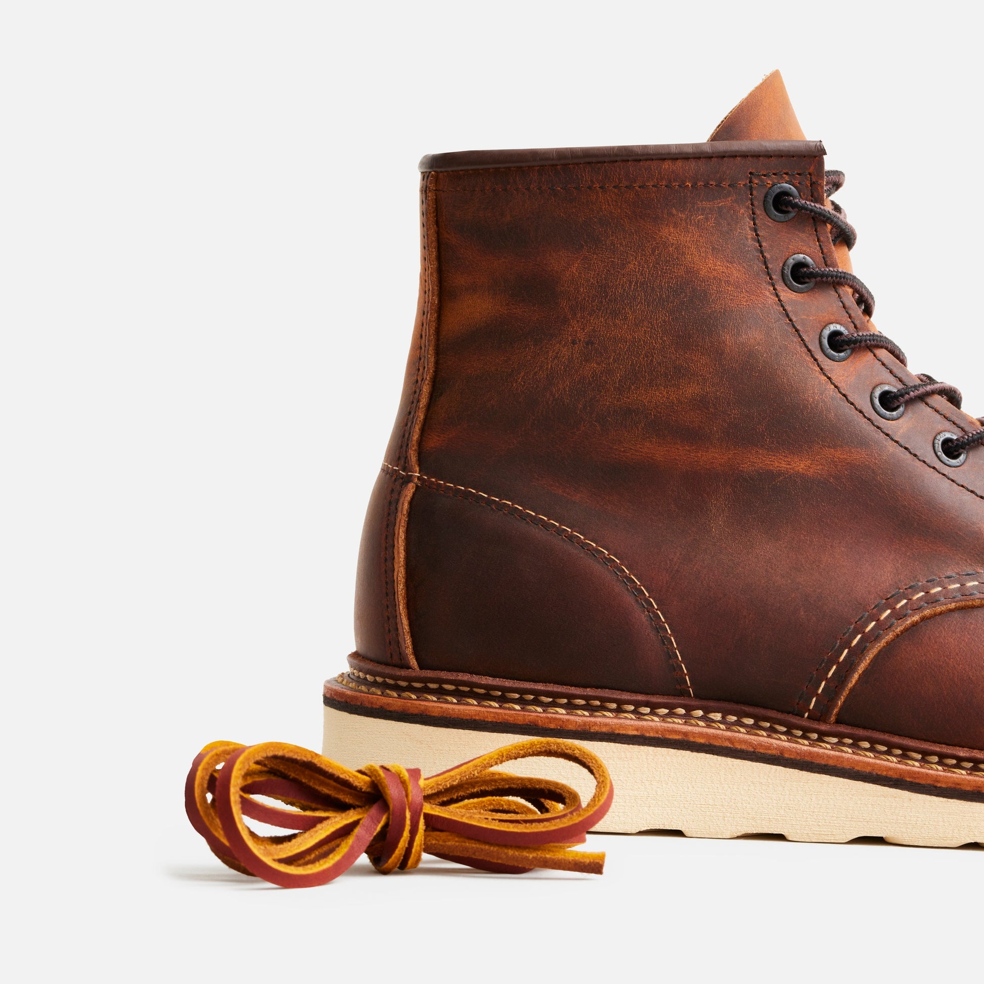 Red Wing Amsterdam 1907 Classic Moc Toe Copper Rough & Tough