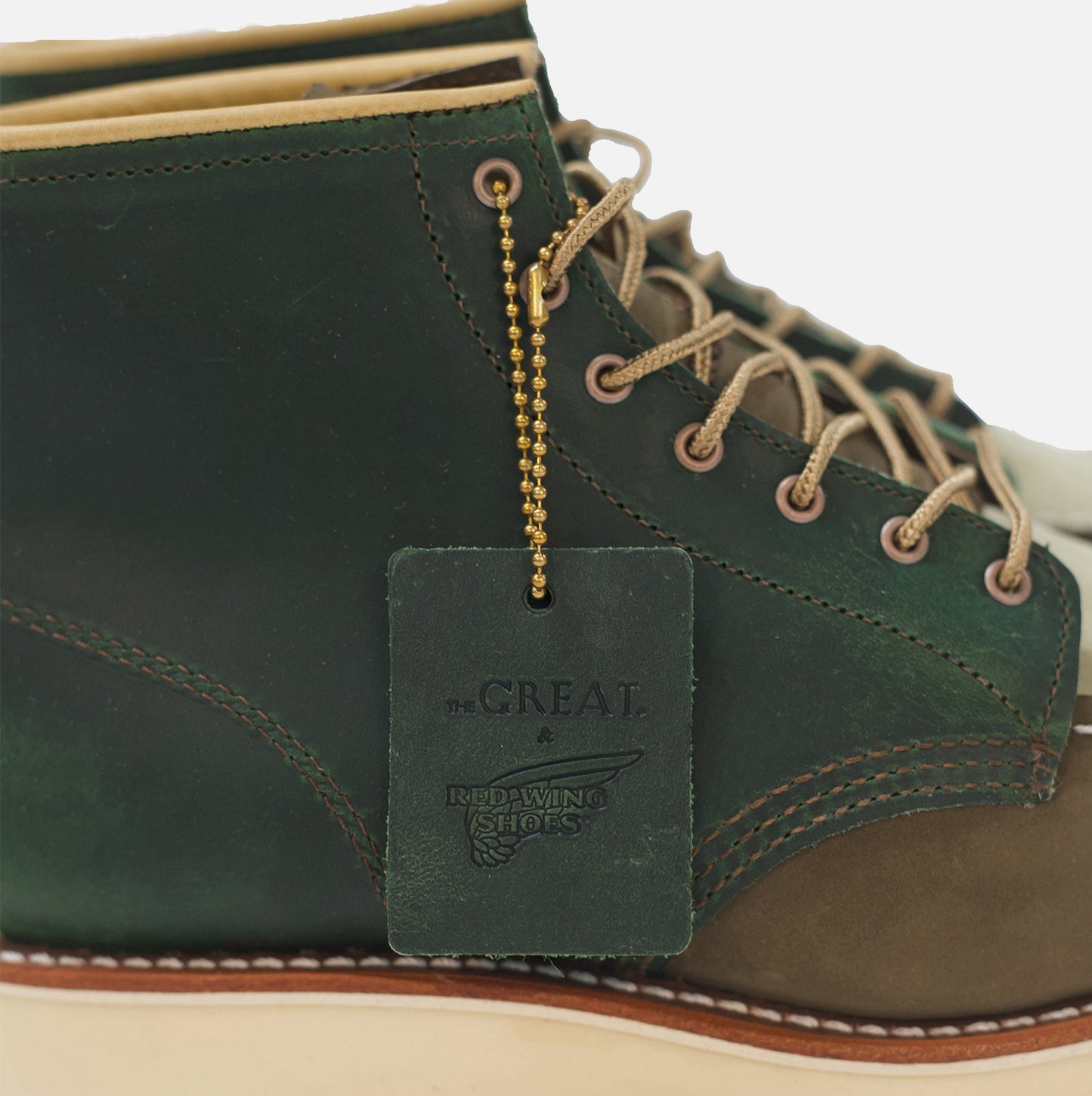 Red Wing Amsterdam 3465 Classic Moc & The Great in Multi Green