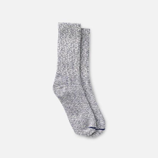 Chaussettes en coton chiné - Bleu