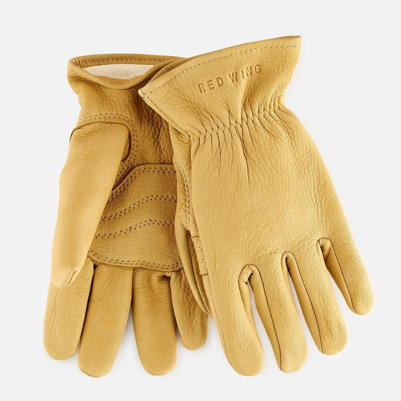 Red Wing Amsterdam Lined Glove in Yellow Buckskin Leather