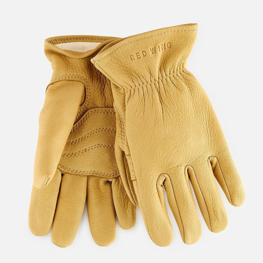 Lined Glove in Yellow Buckskin Leather