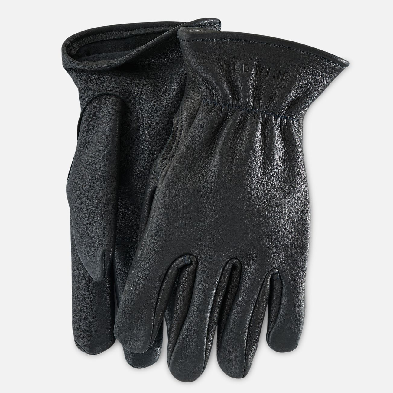 Red Wing Amsterdam Lined Gloves in Black Buckskin Leather