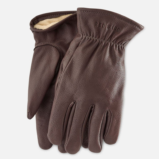 Red Wing Amsterdam Lined Gloves in Brown Buckskin