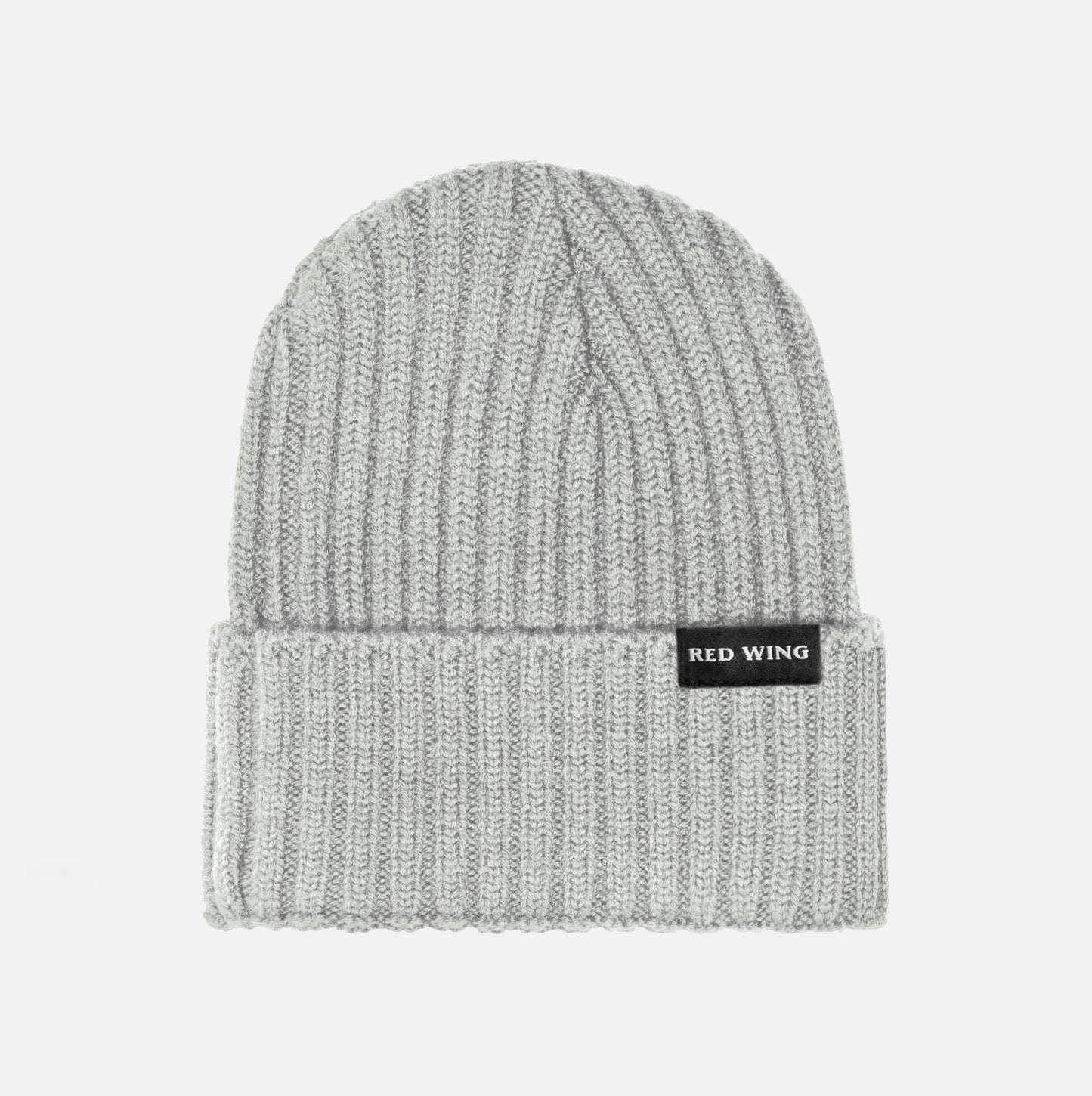 Red Wing Amsterdam Shaniko Wool Rib Beanie Hat - Light Grey Heather