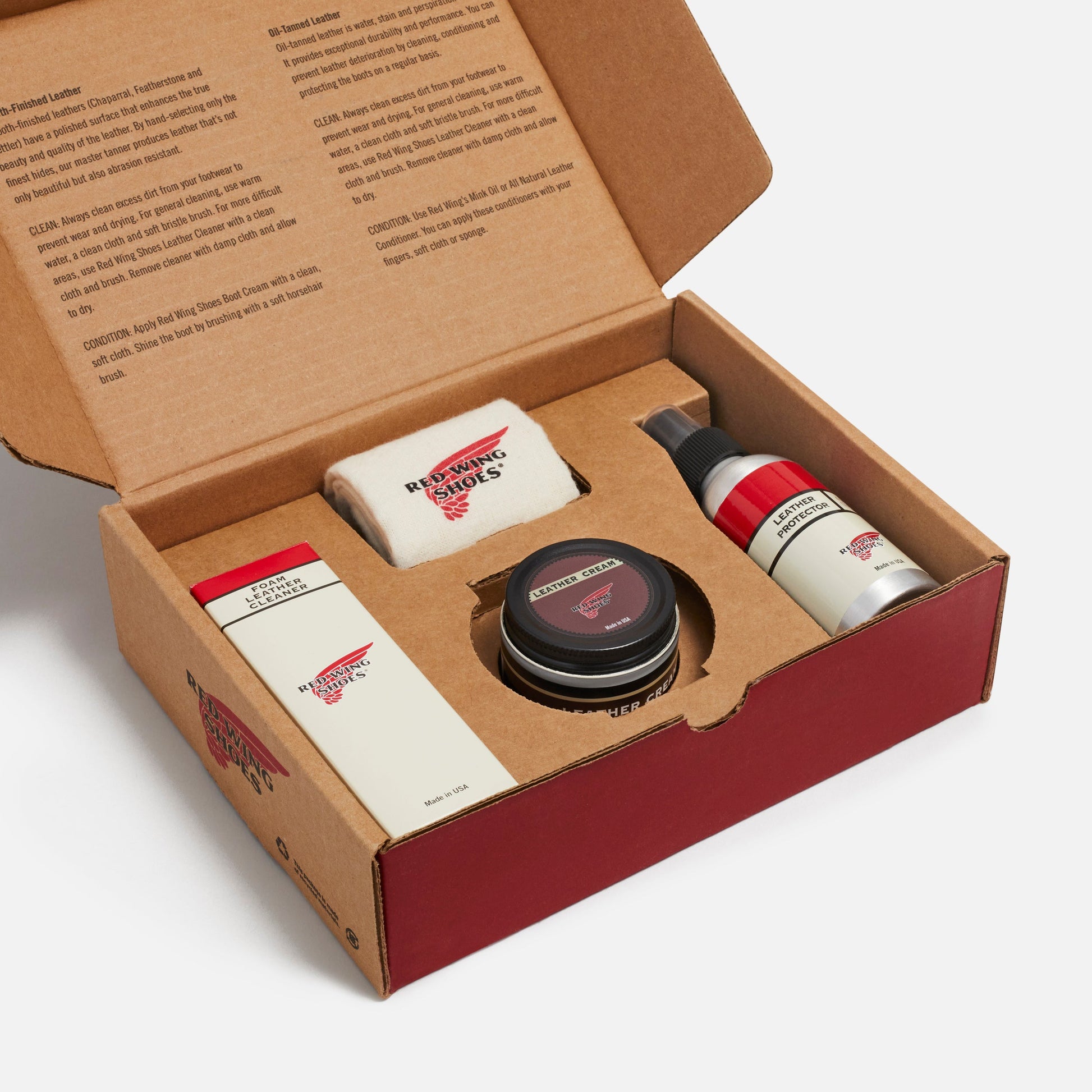 Red Wing Amsterdam Smooth Finished Care kit Boots 192976499855