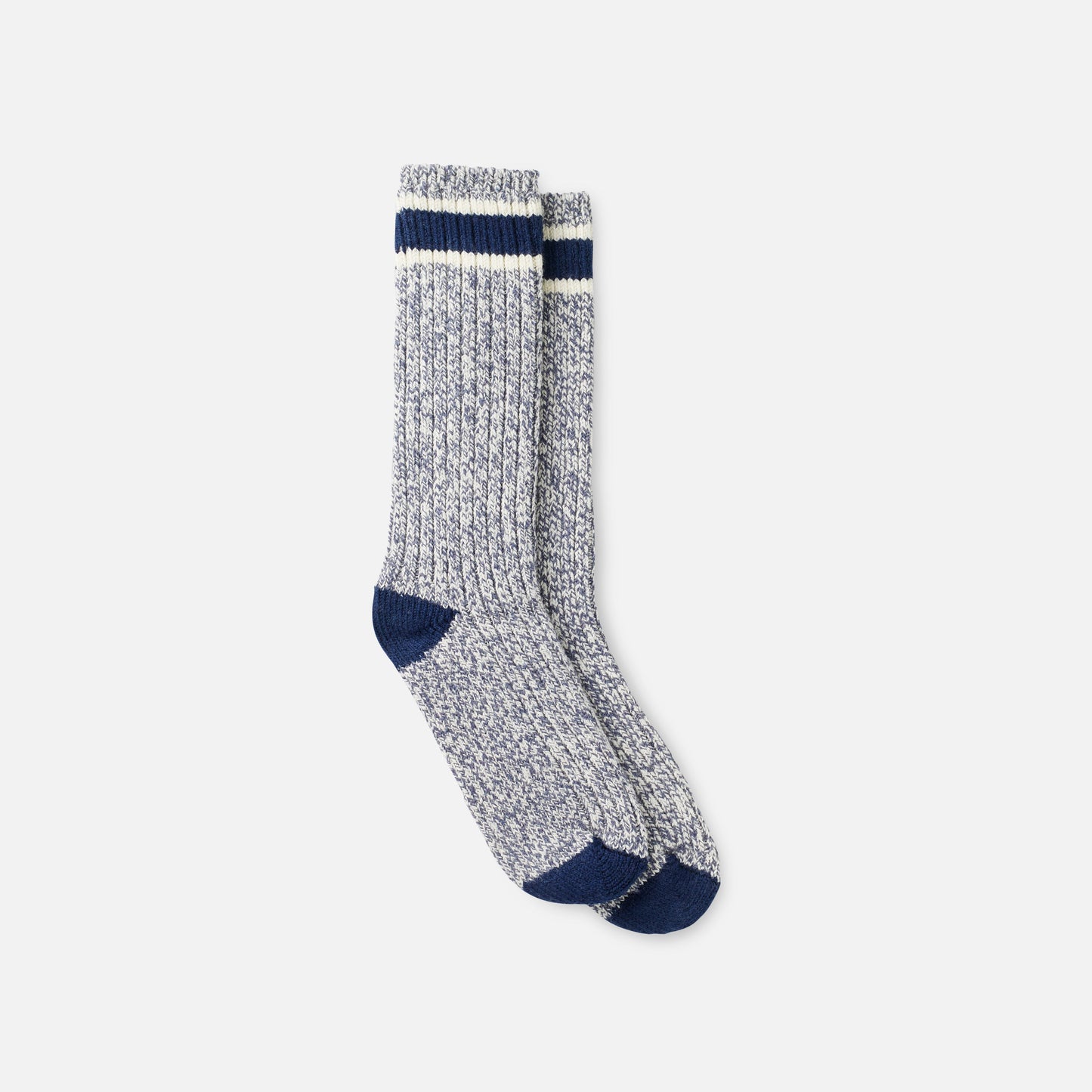 Red Wing Amsterdam Striped Wool Ragg Crew Socks - Slate / Navy