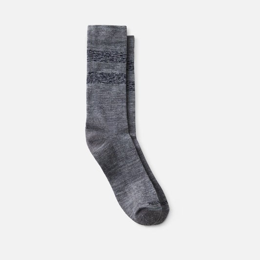 Chaussettes rayées en laine - Gris