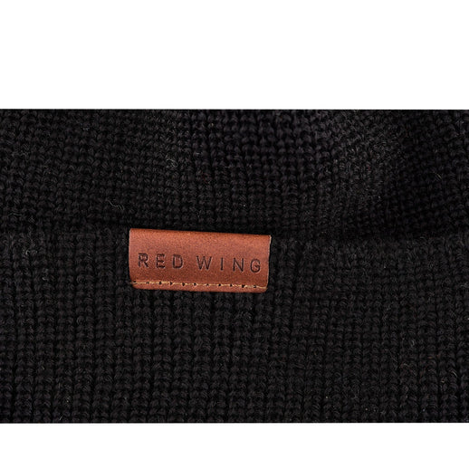 redwingamsterdam Merino Wool Knit Cap Beanie - Black