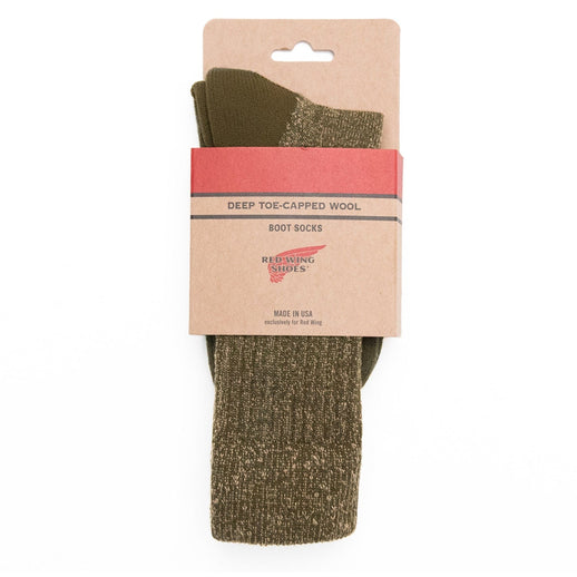 redwingamsterdam Deep Toe Capped Wool Sock - Green 9-12