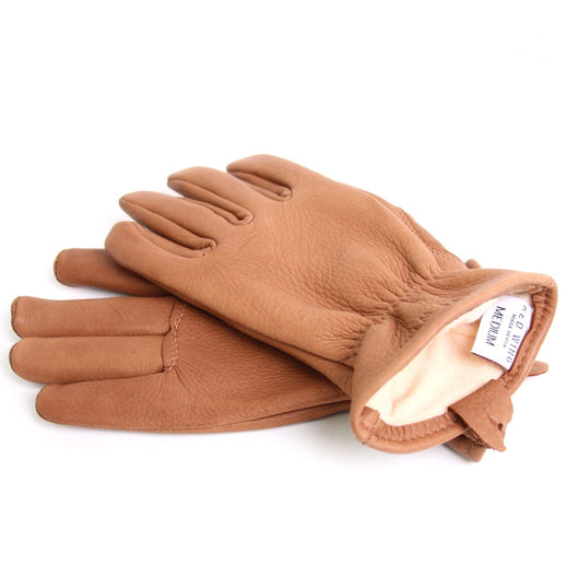 redwingamsterdam Lined Gloves in Nutmeg Buckskin