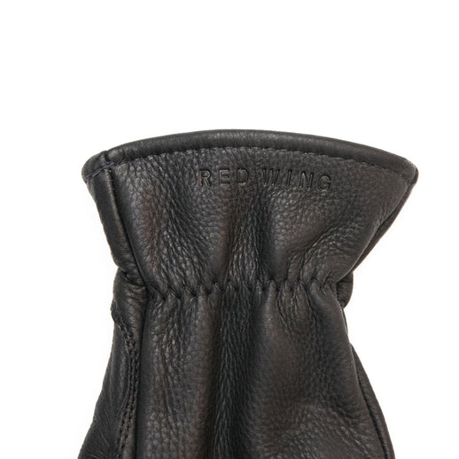 redwingamsterdam Lined Gloves in Black Buckskin Leather