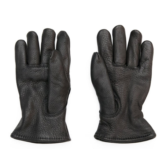 redwingamsterdam Lined Gloves in Black Buckskin Leather