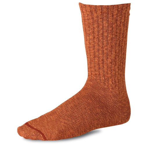 Cotton Ragg Overdyed Socks - Rust/Orange