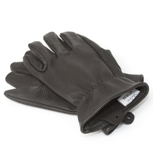 Red Wing Amsterdam Unlined Glove in Black Buckskin Leather