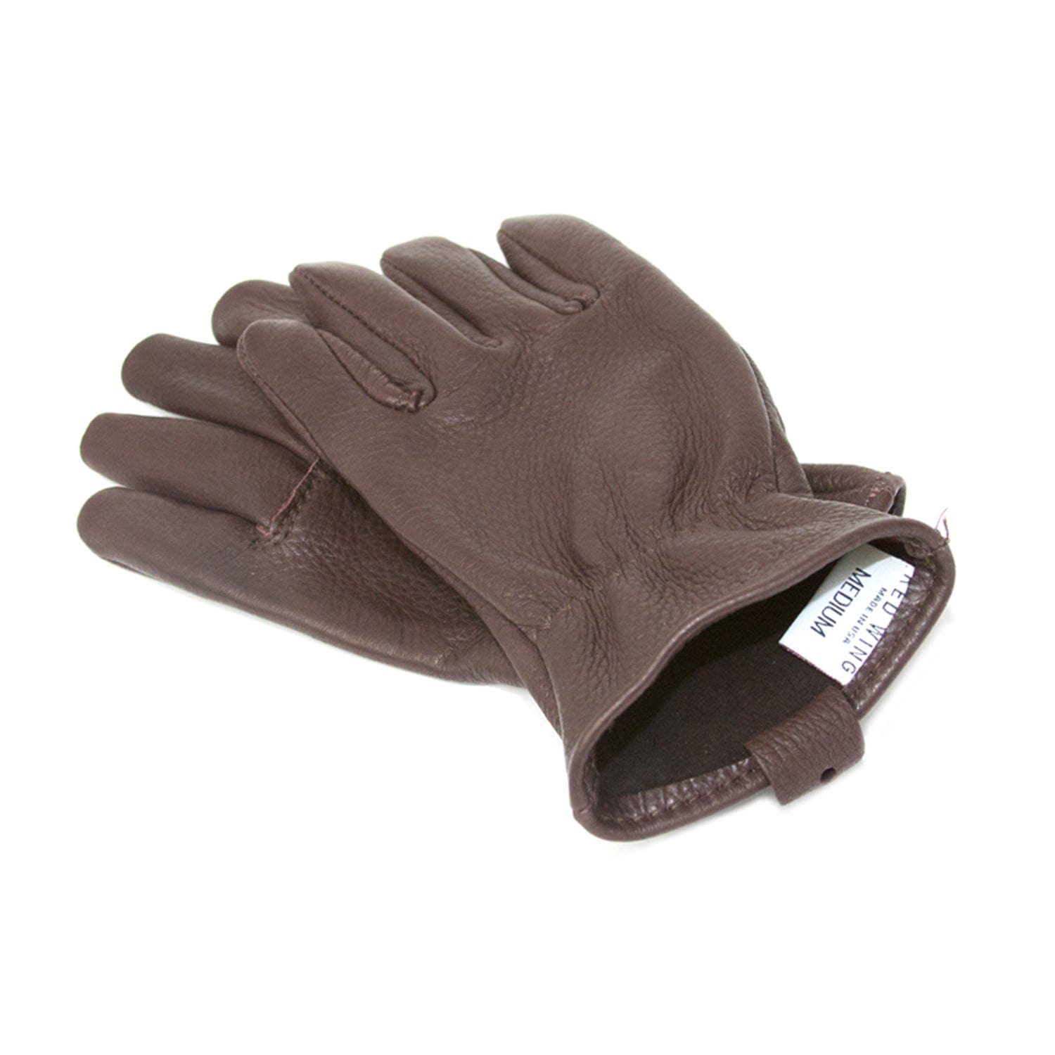 Red Wing Amsterdam Unlined Glove in Brown Buckskin Leather