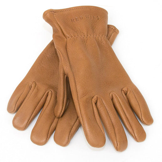 redwingamsterdam Unlined Glove in Nutmeg Buckskin Leather 37090952 889475165212